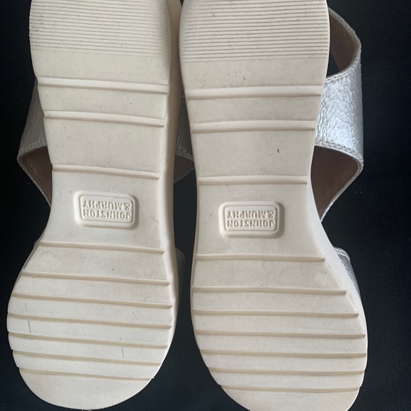 Johnson & Murphy Platform Silver Metallic Suede Lightweight Size 9M - Picture 5 of 5